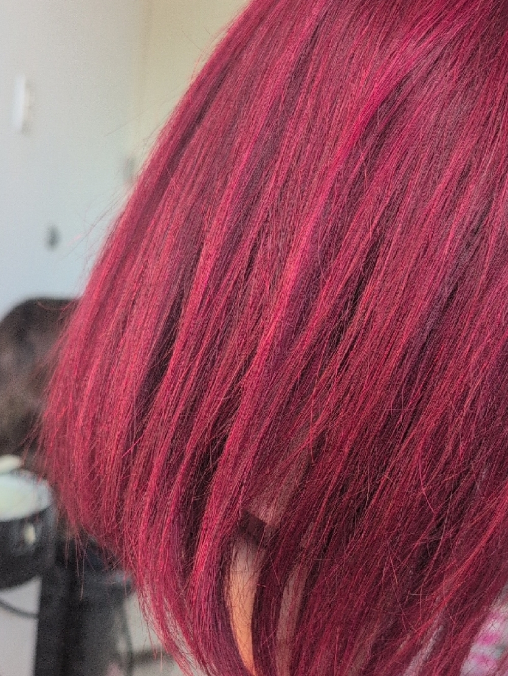 Burgundy Lace Front Women's Wig - Natural Look - Picture 6 of 9